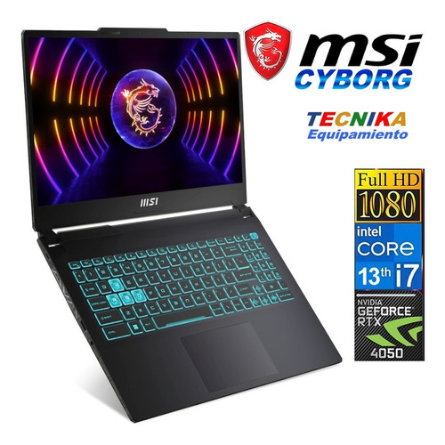 Notebook Gamer Msi Cyborg 15.6 I7 13º 512gb Ssd 16gb Rtx4050