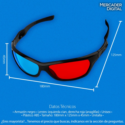 2 Pzs Lentes Gafas 3d Anaglifas Videojuego Tv Reutilizable