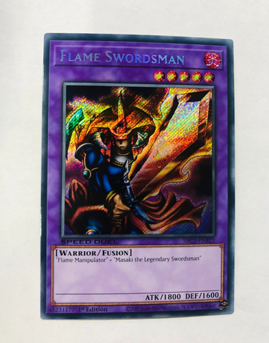 Flame Swordsman. Secret Rare. Yugioh!