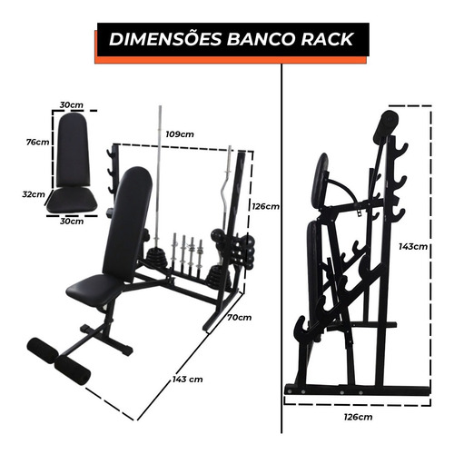 Imagem 3 de 7 de Banco Completo Academia Em Casa Estação De Treino Musculação