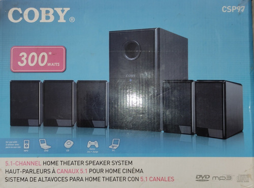 Sistema De Altavoces Para Home Theater Coby Con 5.1 Canales 