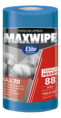 Maxwipe Rollo Max70 X88 Paños Azul Uso Mecanico