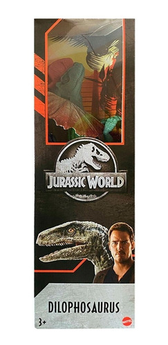 Imagen 4 de 5 de Jurassic World Dinosaurio Dilophosaurus 30 Cm Mattel