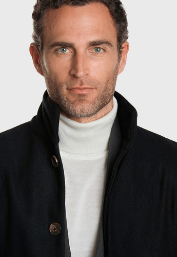 Imagen 4 de 5 de Abrigo Hombre Calvin Negro New Man Fw 2022