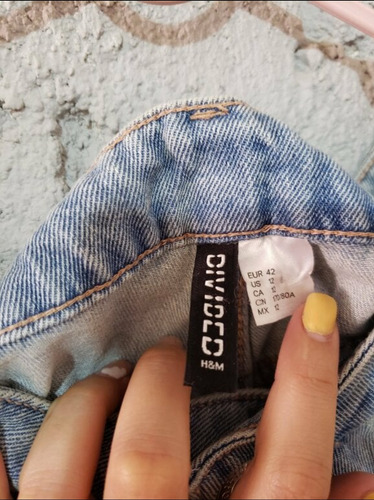 Jeans De Mezclilla H&m High Waist Talla 12 (Usado)