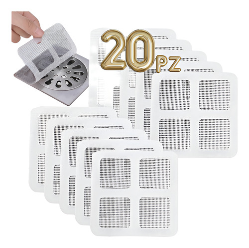 Pegatinas Desechables De Malla Para Drenaje De Ducha 20pz