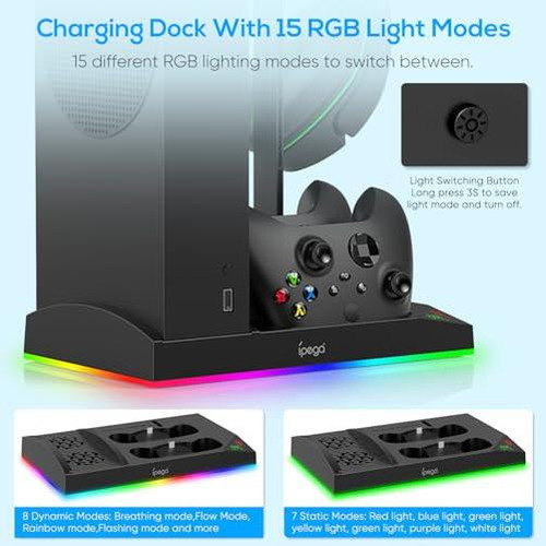 Estación De Carga Con Ventilador De Refrigeración Rgb Mejora