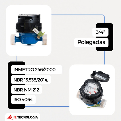 Monitor De Água Wifi+hidrômetro Unijato Dn 3/4saída Pulsada