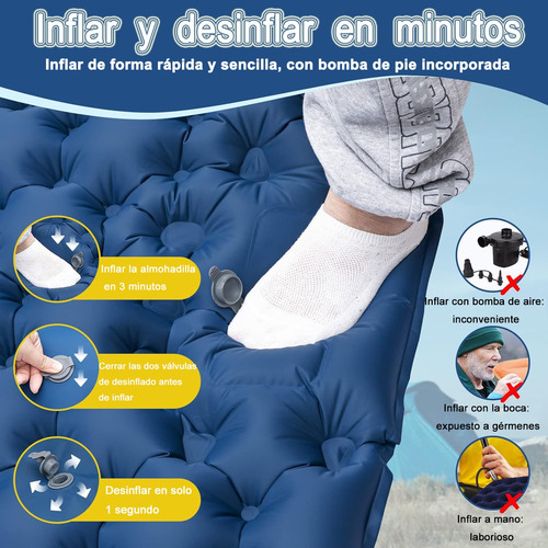 Colchon Inflable De Dormir Portátil Ultraligera Para Acampar