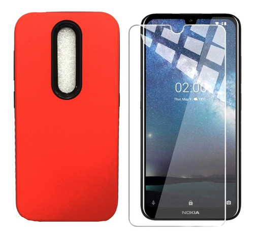 Protector Nokia 4.2 Carcasa Case Funda + Vidrio Templado Hd