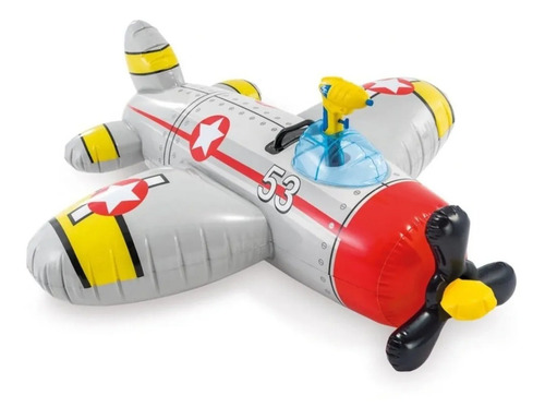 Avion Inflable Para Piscina Con Pistola De Agua Intex 57537