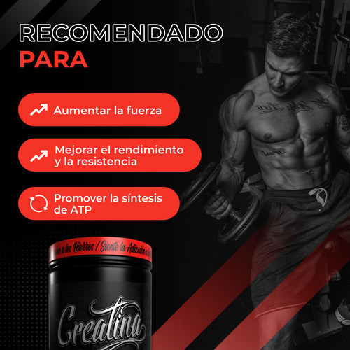 Suplemento En Polvo Adictos Al Gym Creatina Creatina Monohidratada En Bote De 500g