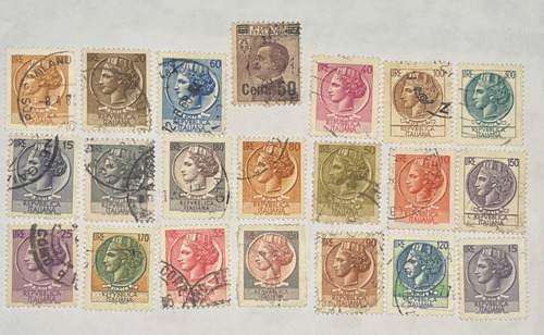 Sello Correo Antiguo Italia 21 Estampillas De Colección Vea