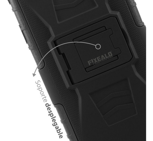 Funda Compatible Con Iphone Uso Rudo Clip Protector Extra Negro Iphone 12 Pro Max
