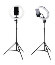 Comprar Ring Light Iluminador Anel Luz 32cm 12 Polegadas Tripé 2,1 Cor da estrutura Preto Cor da luz 3500k-6500k 110V\u002F220V
