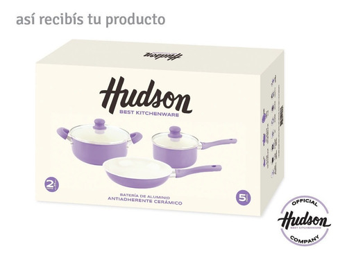 Bateria De Cocina Hudson Ceramica 5 Piezas Vintage