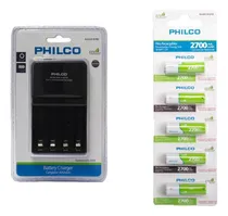 Comprar Cargador Pilas Aa\u002Faaa Philco + 5 Pilas Aa \u002F Crisol Tecno