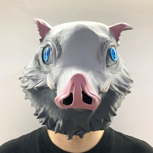 Máscara De Animes Cabeça De Porco Hashibira Inosuke Fantasia