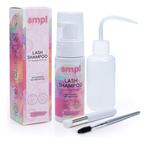 Smpl Aesthetics Limpiador De Extensiones De Pestanas, Champu