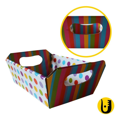 Imagem 3 de 4 de Kit 10 Cestas Grandes + 25 Sacos Cestas + 50 Sacos Presentes