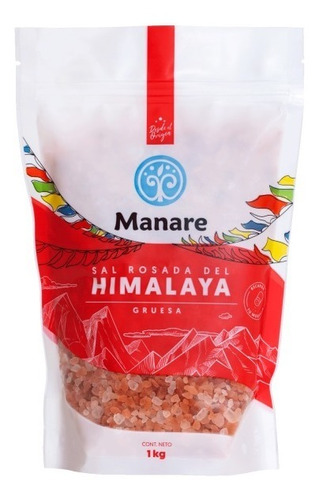 Sal Rosada Del Himalaya Gruesa 1 Kg. Manare Cocina Asado Bbq