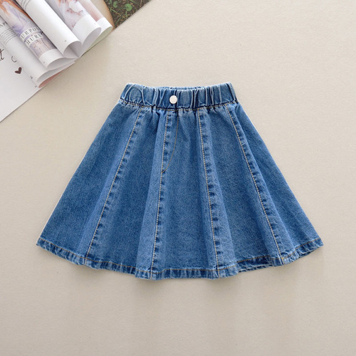 Falda De Denim Estilo Coreano Para Niñas