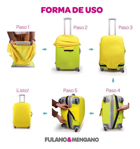 Kit Funda Cubre Valija Grande + Cuello Guarda Ropa Almohada Mapa Connect