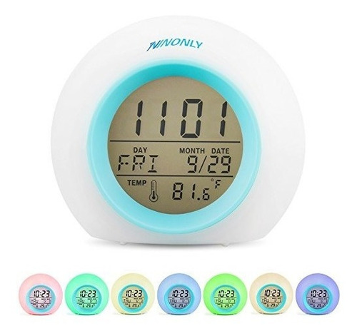 Despertador Digital Ninonly Luz, Fecha, Temperatura