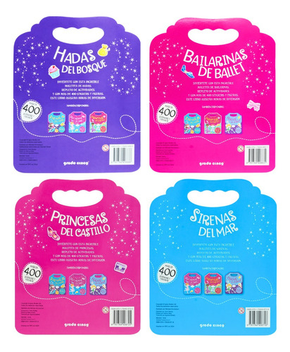 Set 4 Maletitas De Actividades Con +400stickers Wizzdom