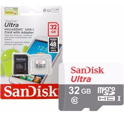 Memoria  Sandisk  Microsd De 32gb Ultra Clase 10 Original