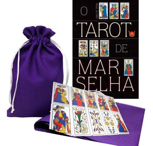 Tarô De Marselha + Livro + Toalha  + Saquinho De Proteção