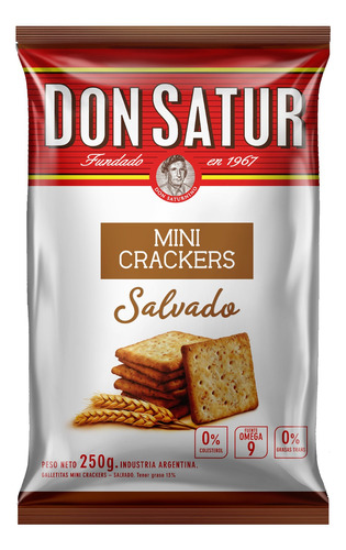 Galletita Don Satur Mini Crackers de salvado 250 g