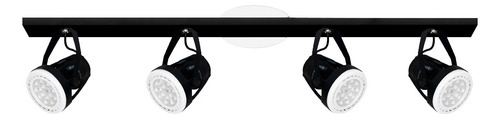 Aplique Spot Movil Negro Tacho 4 Luces Barral Teatro Ar111
