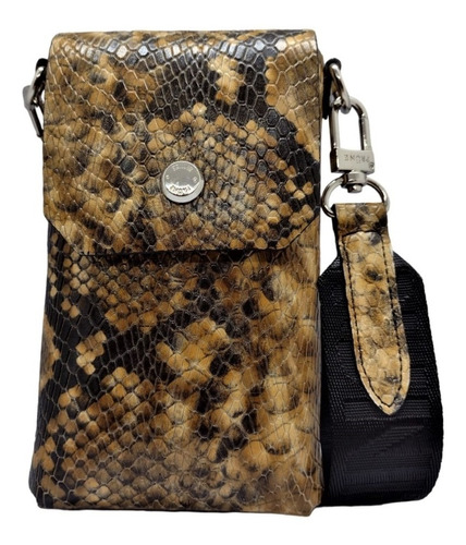 Porta Celular Prune Maldiva Cuero Snake Print!!