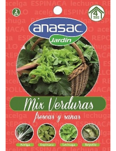 Semilla Mix Verduras 2grs Anasac Mimbral