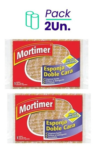 Esponja Mortimer Doble Cara Pack X2