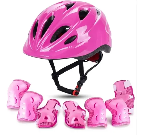 Kit Protecao Infantil Monster Capacete Cotoveleira Joelheira