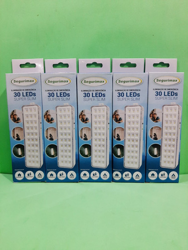 Luminária de emergência Segurimax 23957 LED com bateria recarregável 110V/220V branca