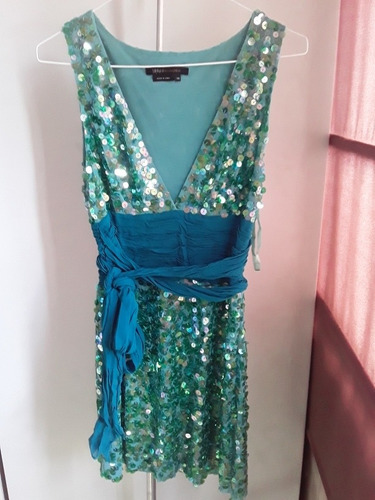 Vestido Bcbg Dama De Fiesta  Talla Xs Con Lentejuelas 