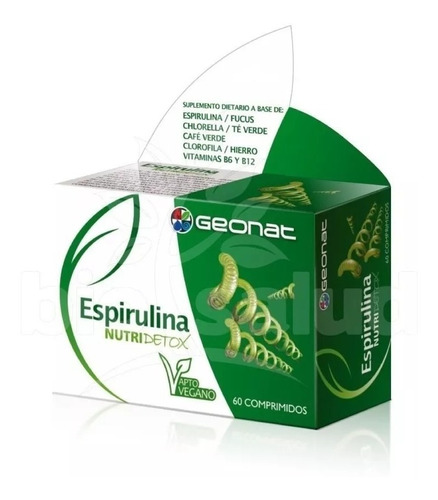 Spirulina + Clorofila Vitamina B 12 Te Y Cafe Verde Vegano