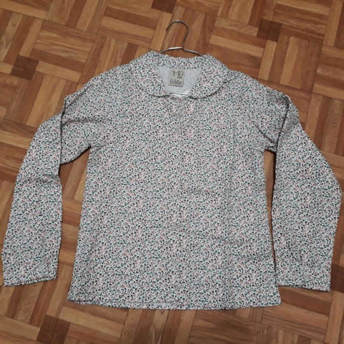 Camisa Grisino Nena Manga Larga Talle 9 / 10 Años