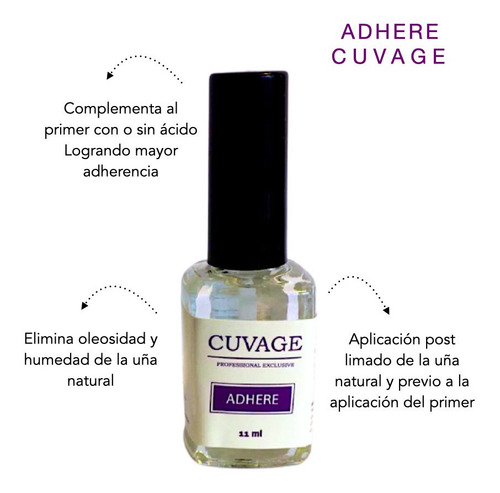 Imagen 3 de 5 de Adhere + Primer + Aceite Cuticulas Uñas Gel Acrilico Y Semi