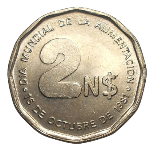 Uruguay 2 Nuevos Pesos 1981  - Fao - Km 77
