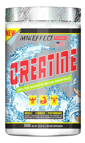 Creatina Monohidratada Micronizada 100% Puro 300g Maxeffect Sabor Sem Sabor