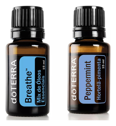 Kit Óleos Essenciais 15ml - Breathe E Peppermint