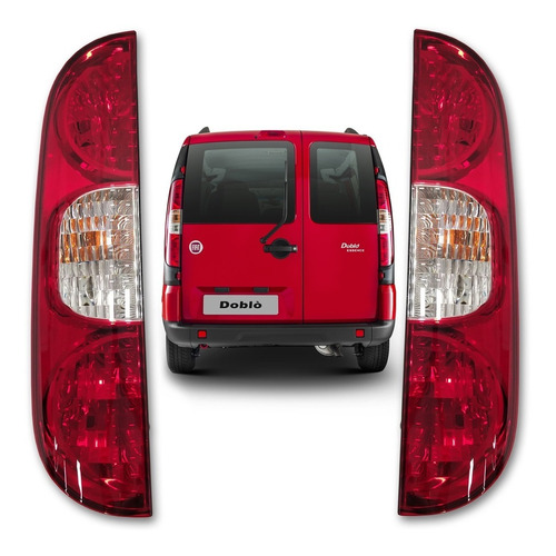 Par Lanterna Traseira Fiat Doblo Essence 2015 Novo Original