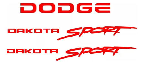 Kit Adesivos Dodge Dakota Sport Em Vermelho Dksptv