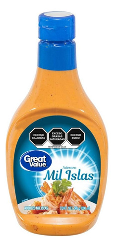 Aderezo Great Value Mil Islas 500 Ml