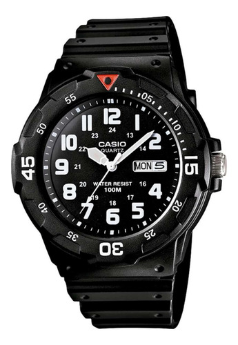 Reloj Hombre Casio Mrw-200h-1bv Fechador Marco Giratorio