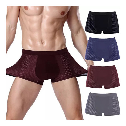 Conjunto De Ropa Interior Masculina De 4 Piezas.